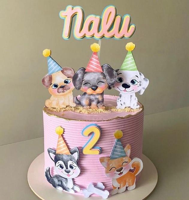 topo de bolo cachorrinho