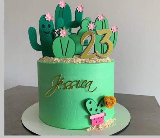 Topo de Bolo Cactos