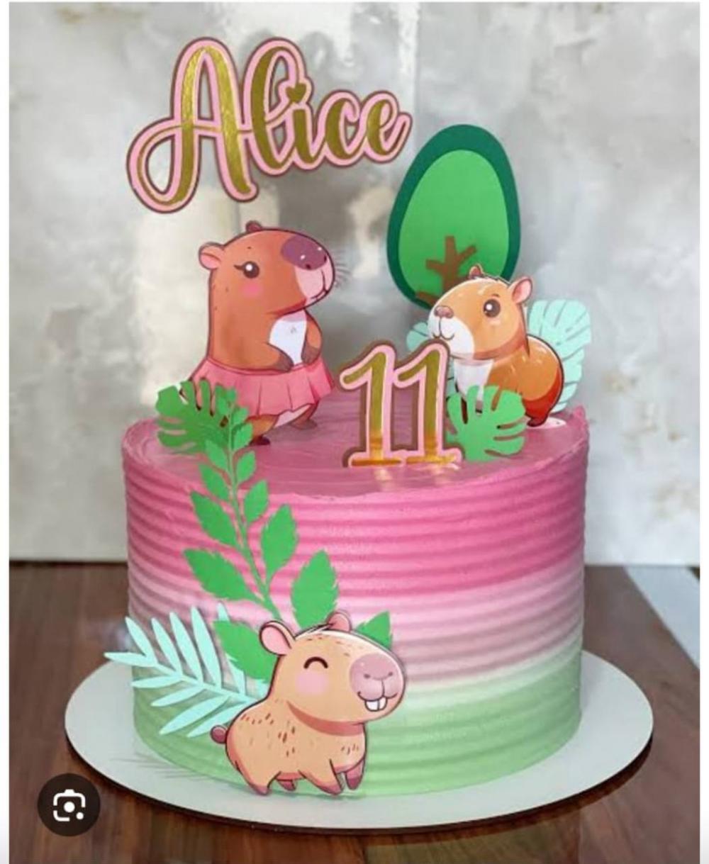Topo de bolo Capivara