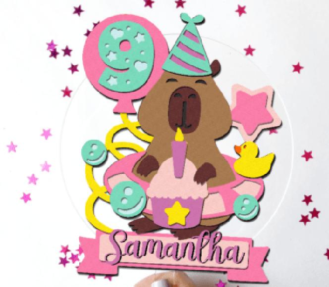 Topo de bolo Capivara