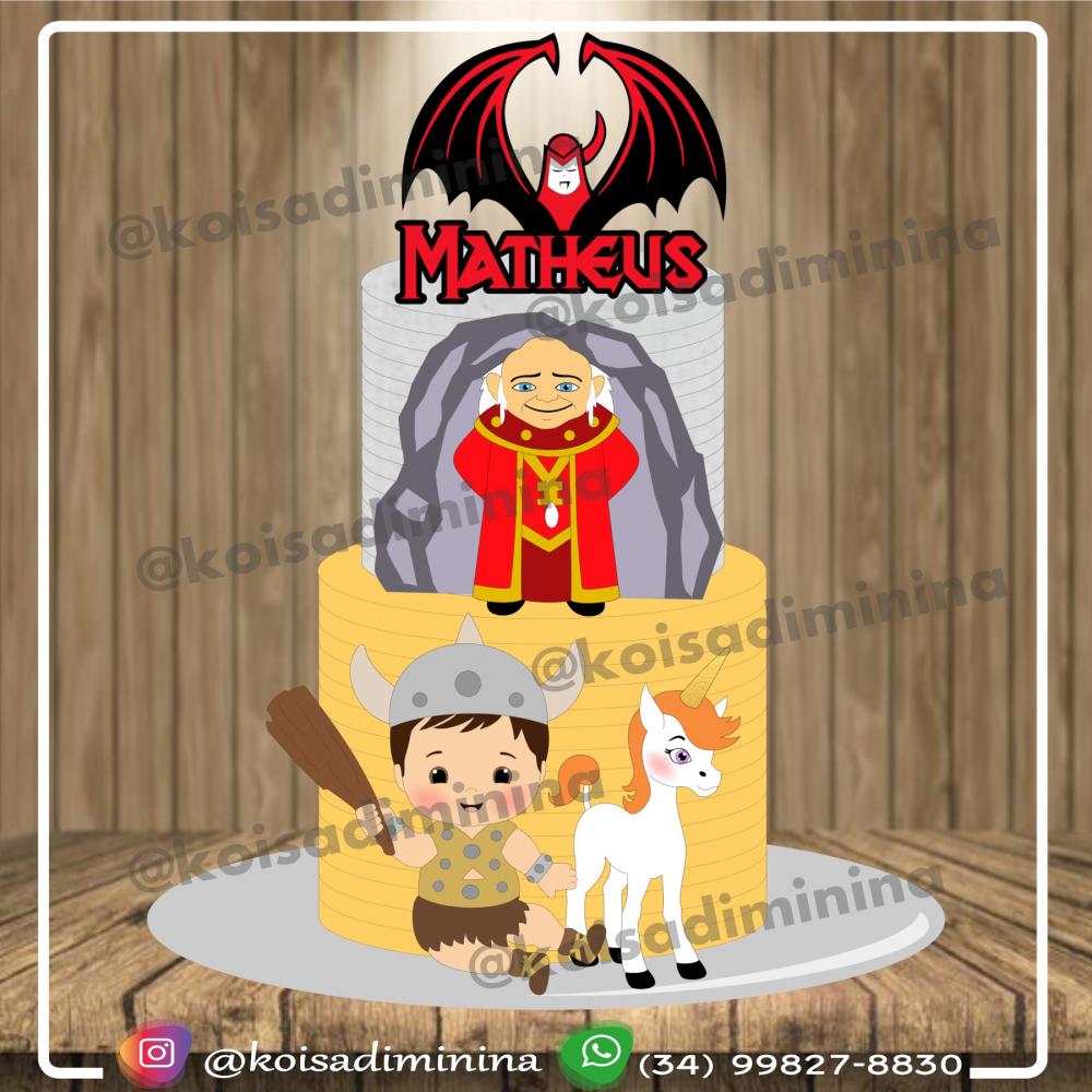 Topo de Bolo Cavaleiros do Zodiaco