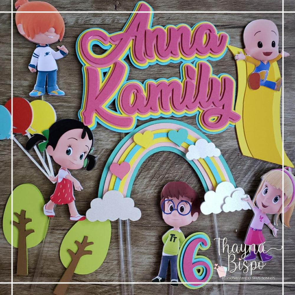 Topo de Bolo Cléo e Cuquin