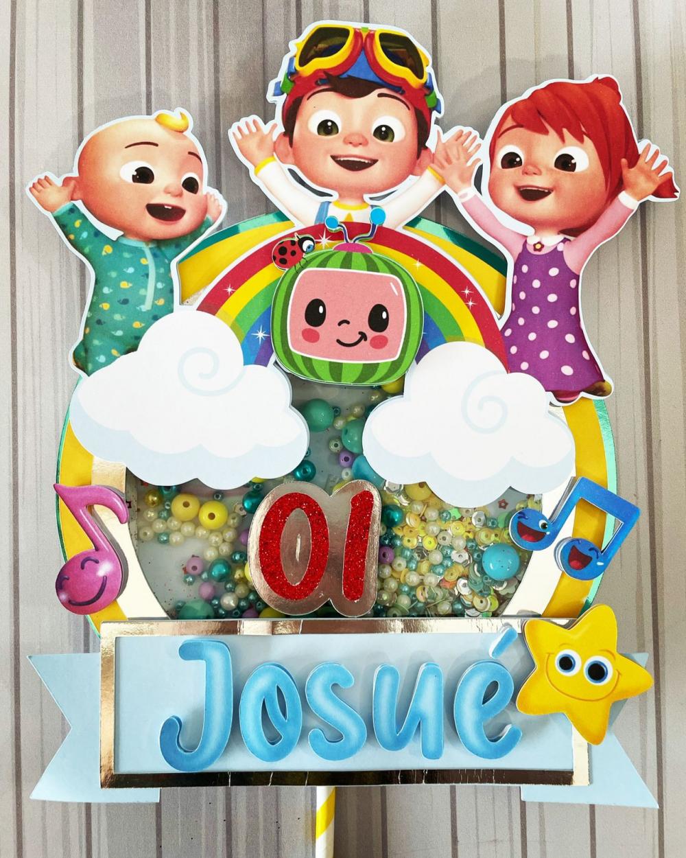 Topo de Bolo Cocomelon