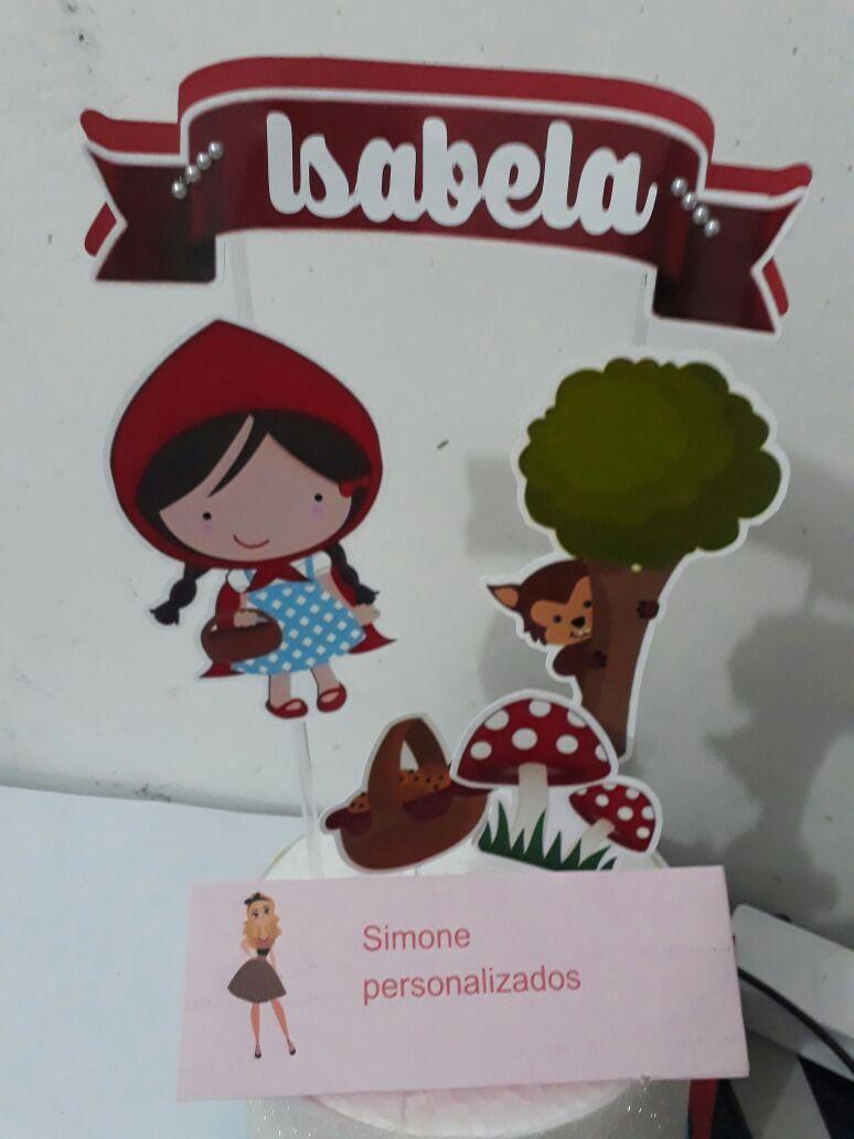 Topo de Bolo Chapeuzinho Vermelho