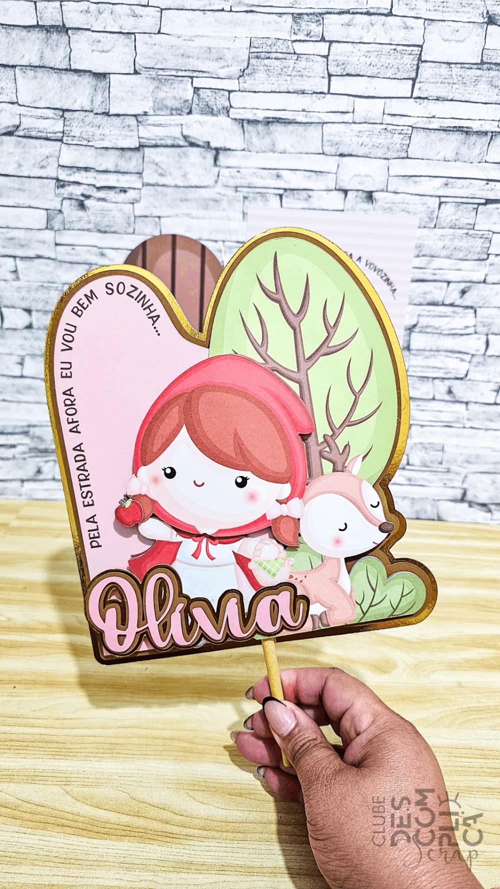 Topo de Bolo Chapeuzinho Vermelho