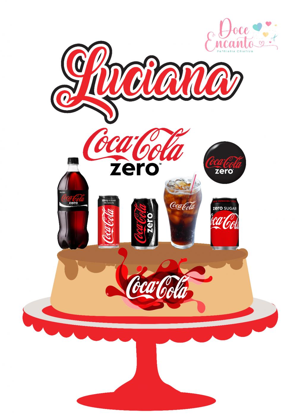 Topo de Bolo Coca Cola