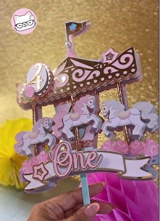 Topo de Bolo Carrossel