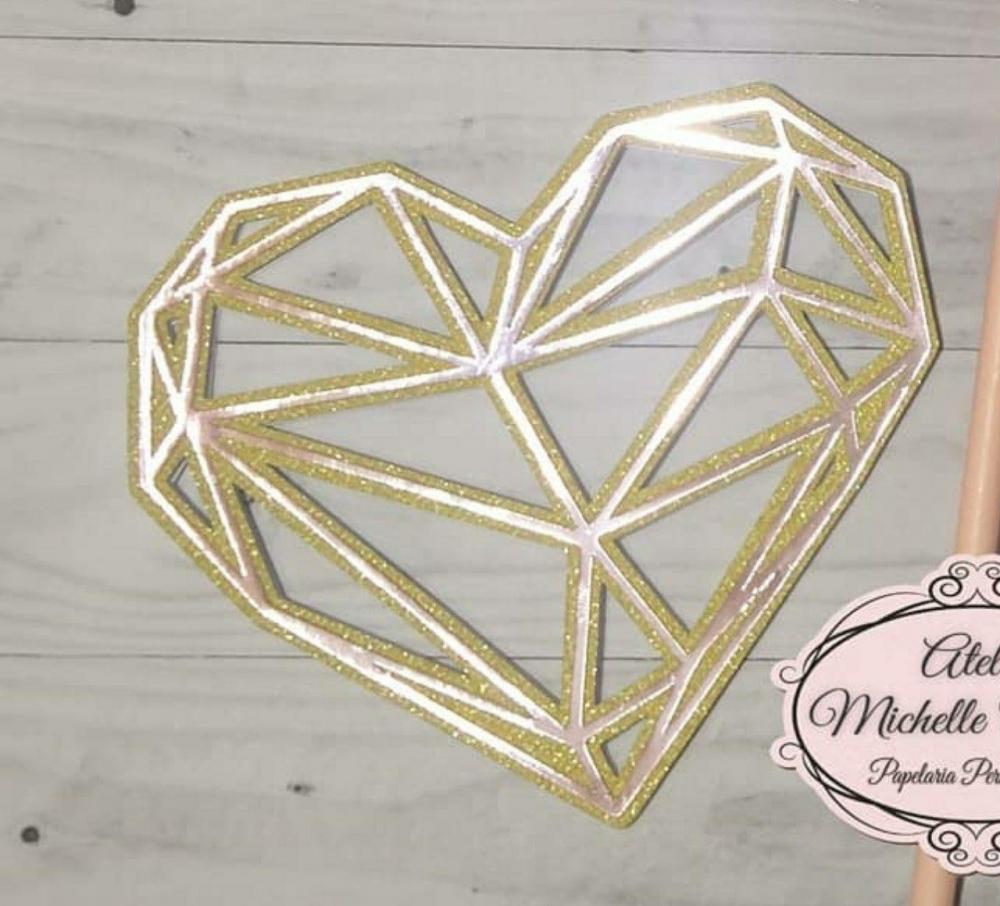 Topo de Bolo Coração