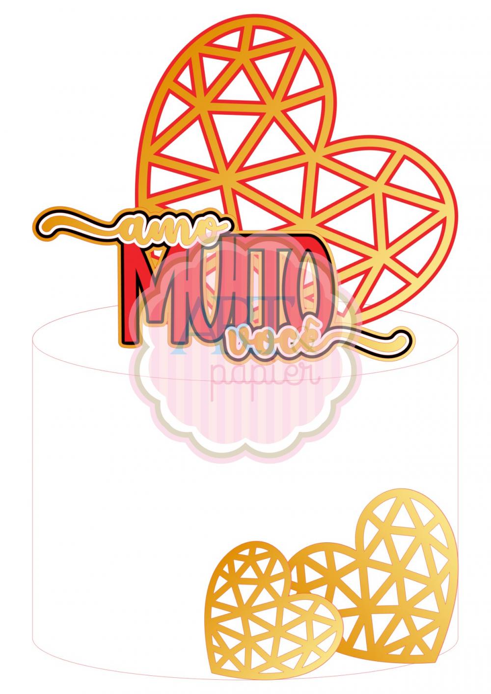 Topo de Bolo Amado Coração