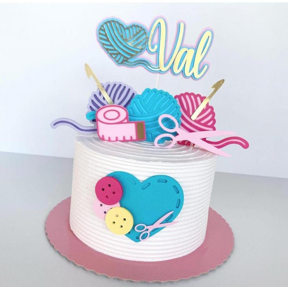 Topo de Bolo Crochê