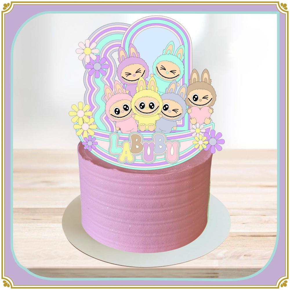 Topo de Bolo Labubu