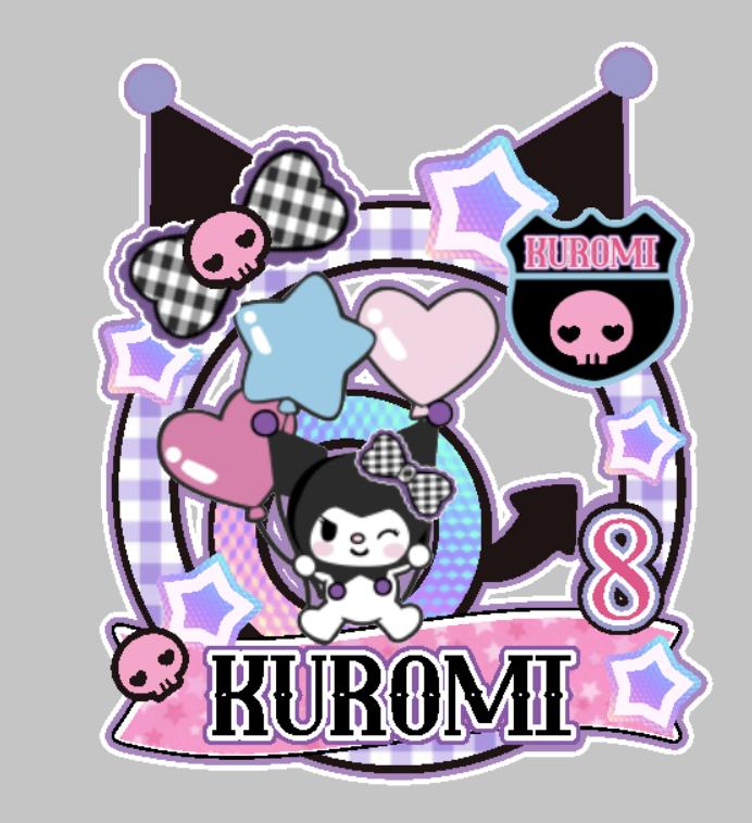 Topo de bolo Kuromi