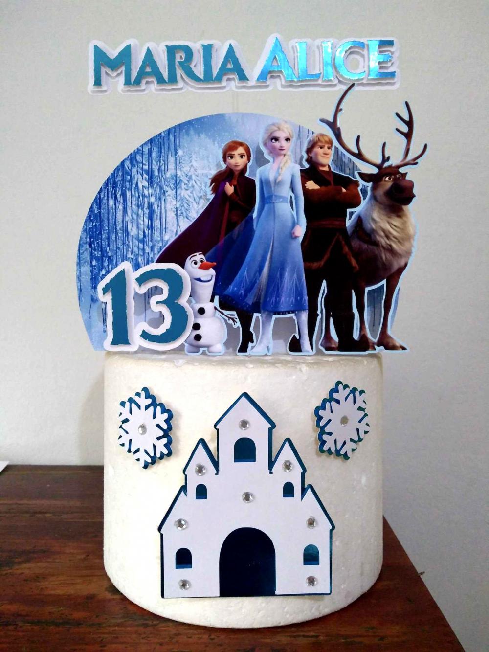 Topo de bolo Frozen