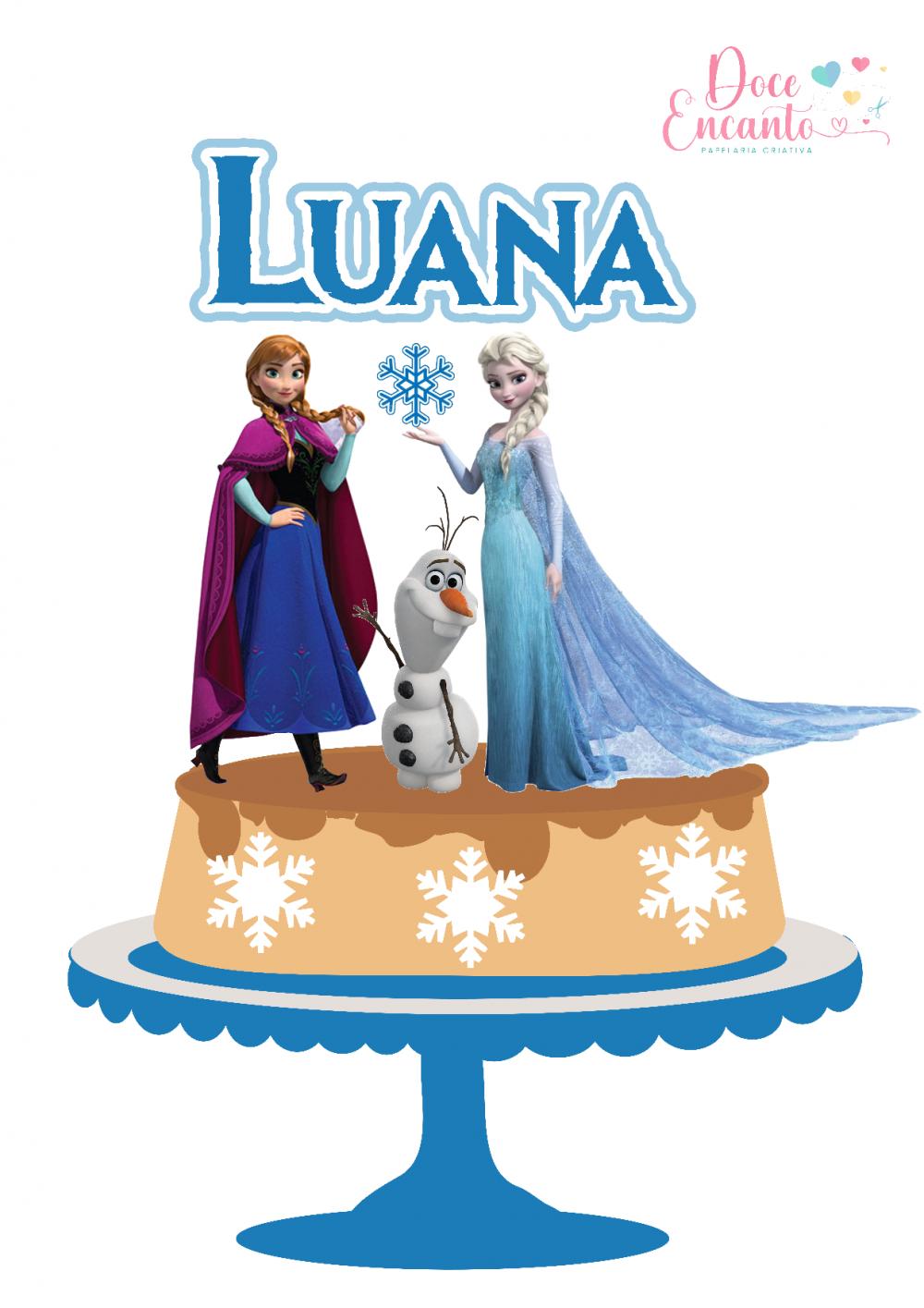 Topo de bolo Frozen