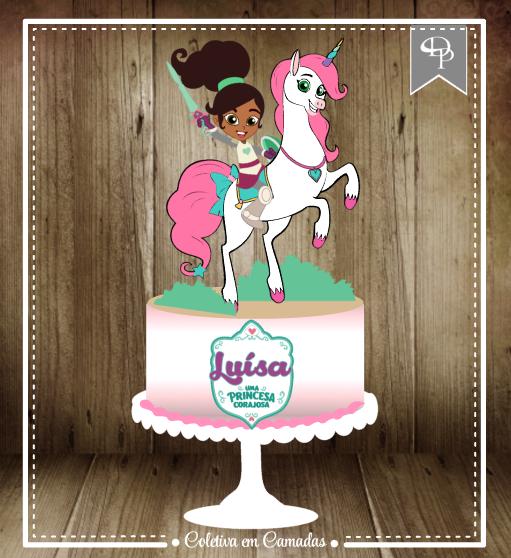 Topo de Bolo Princesa Nela