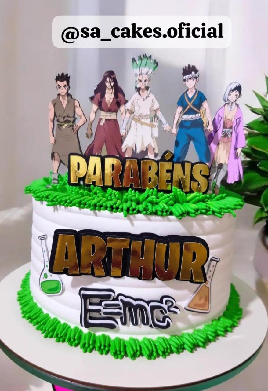 Arquivo de corte topo de bolo Dr Stone