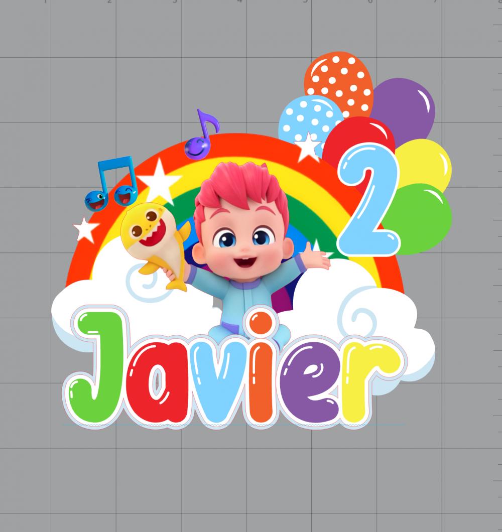 Topo de bolo bebe Finn