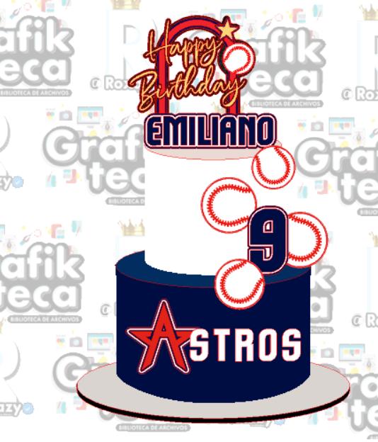 Topo de bolo Baseball