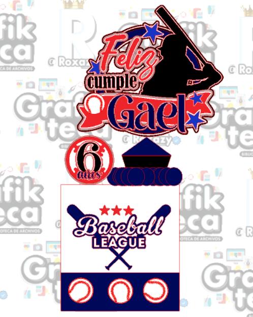 Topo de bolo Baseball