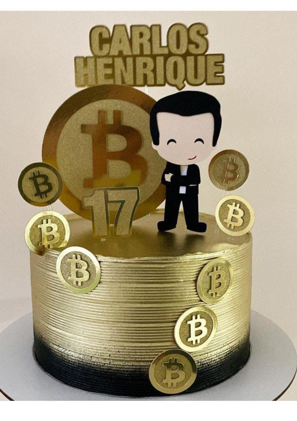 Topo de Bolo bit coin