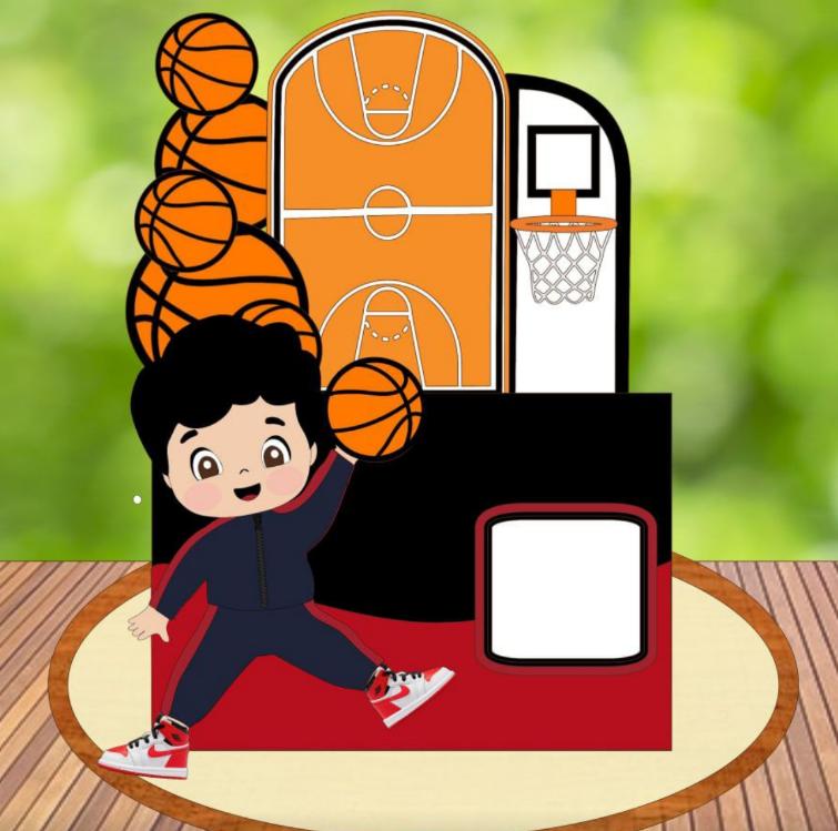 Topo de bolo Basquete