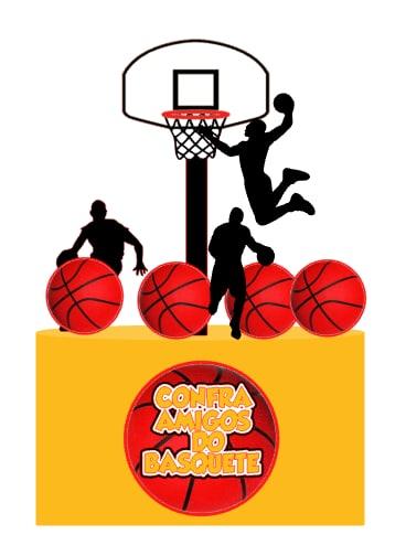 Topo de bolo Basquete