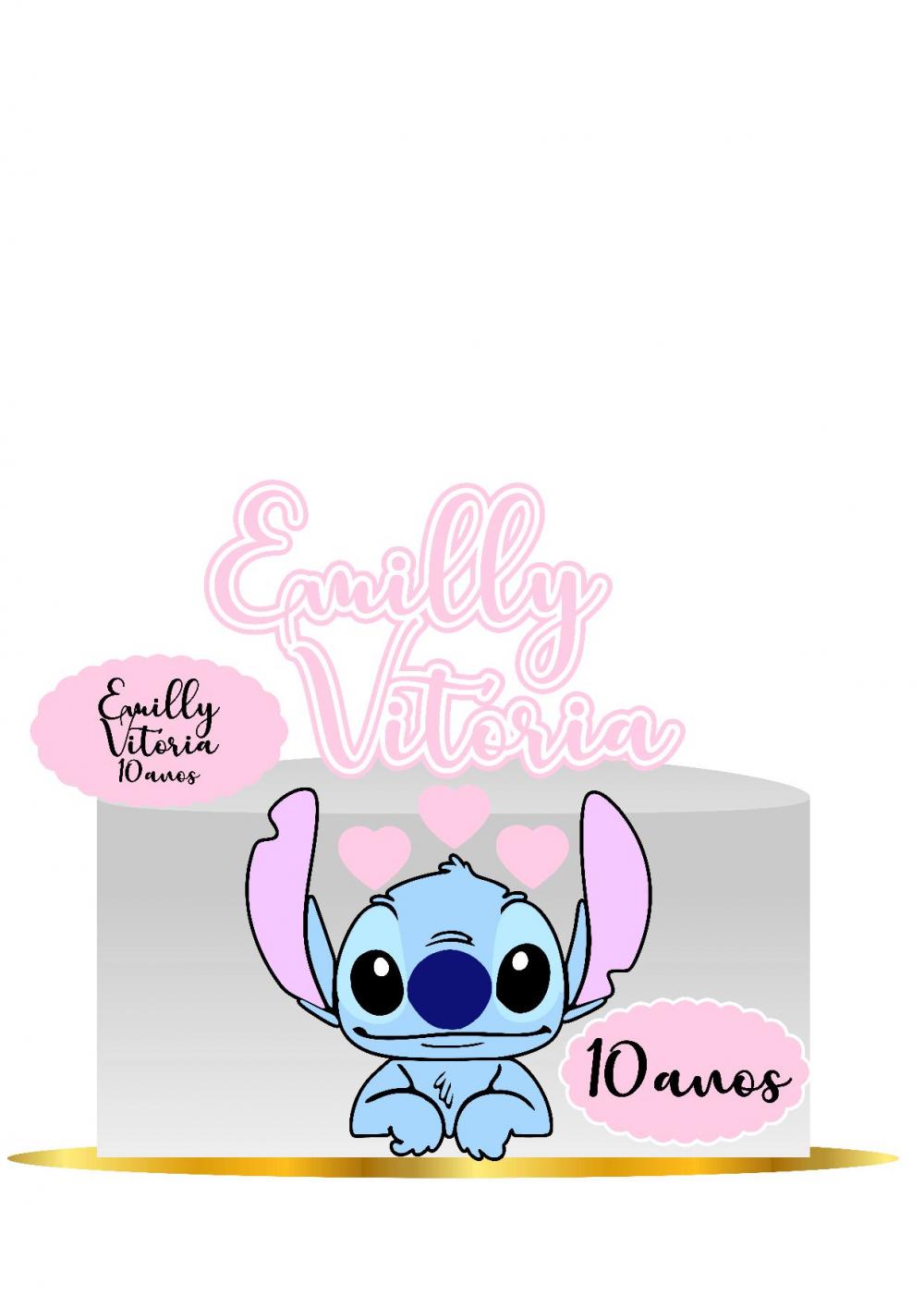Topo de bolo Stitch