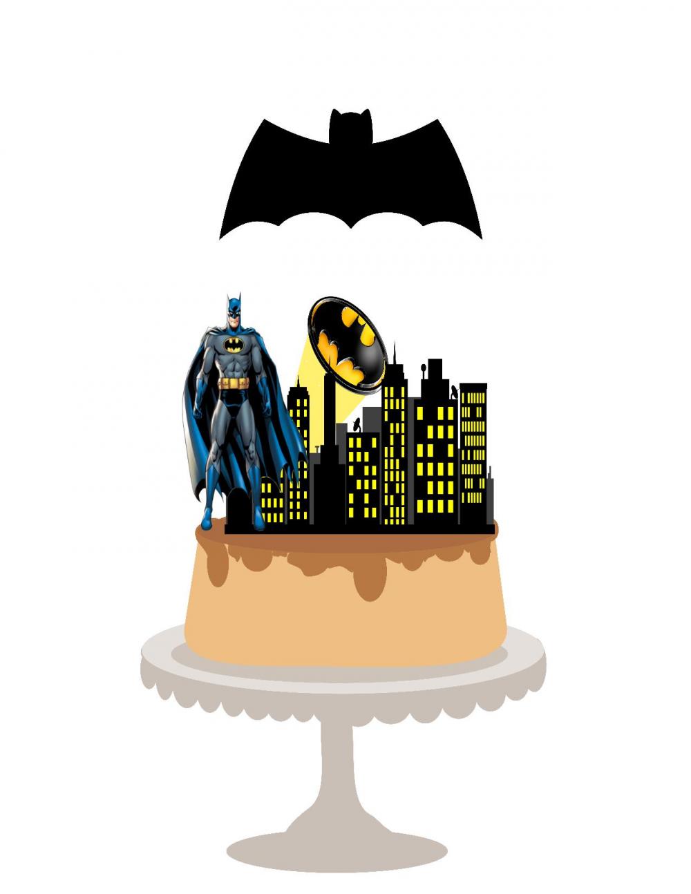 Topo de bolo Batman