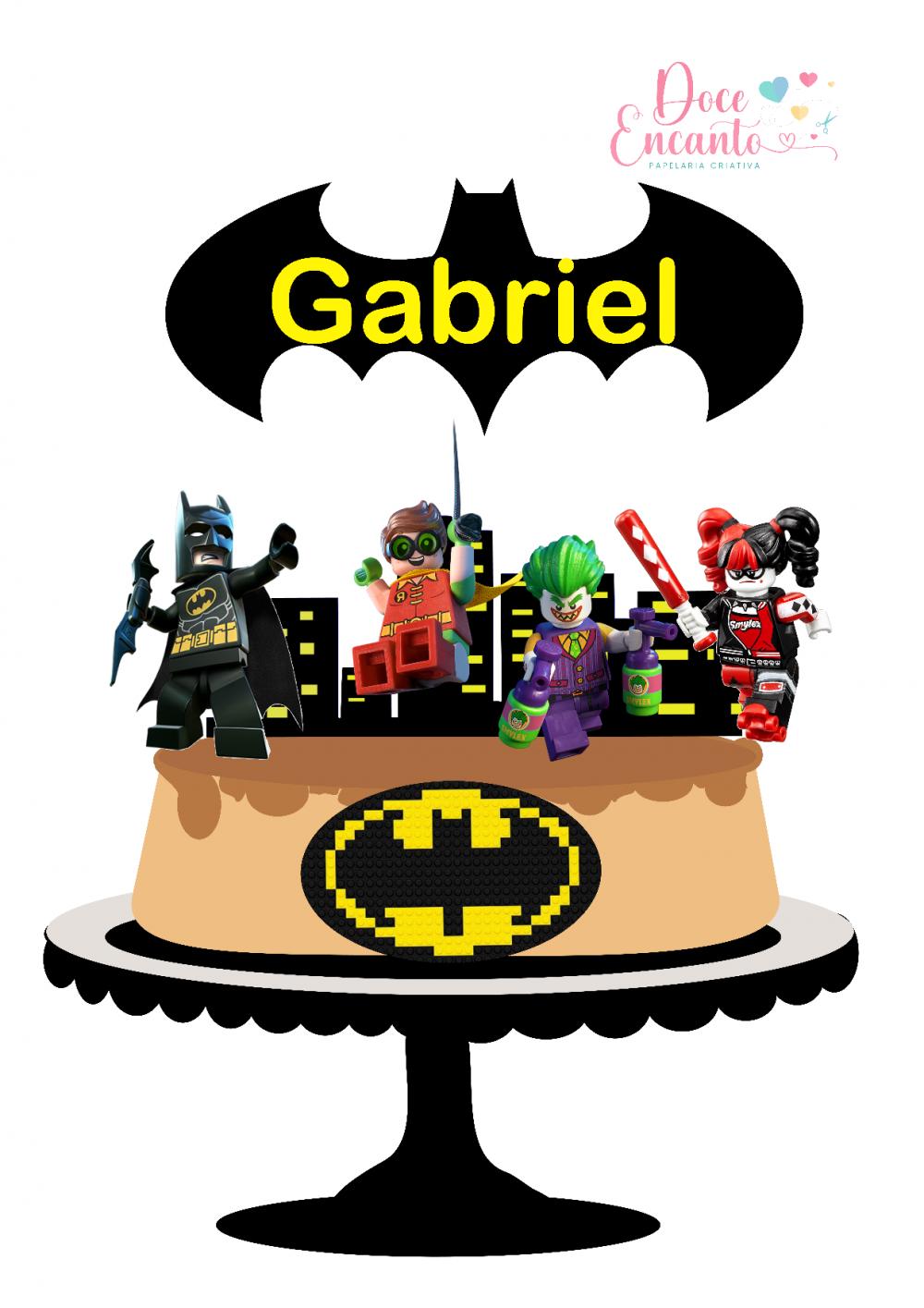 Topo de bolo Batman