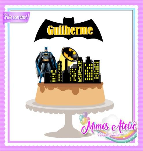 Topo de bolo Batman