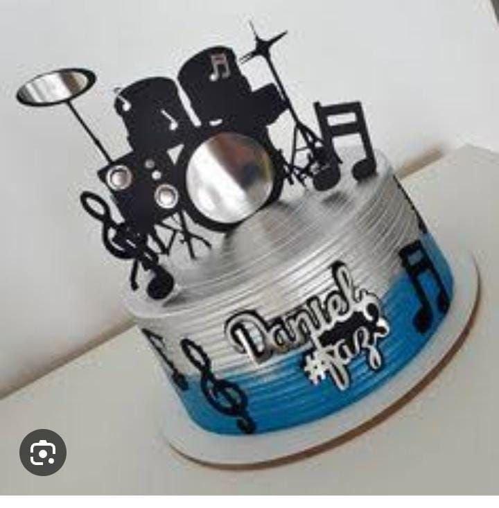 Topo de bolo Bateria