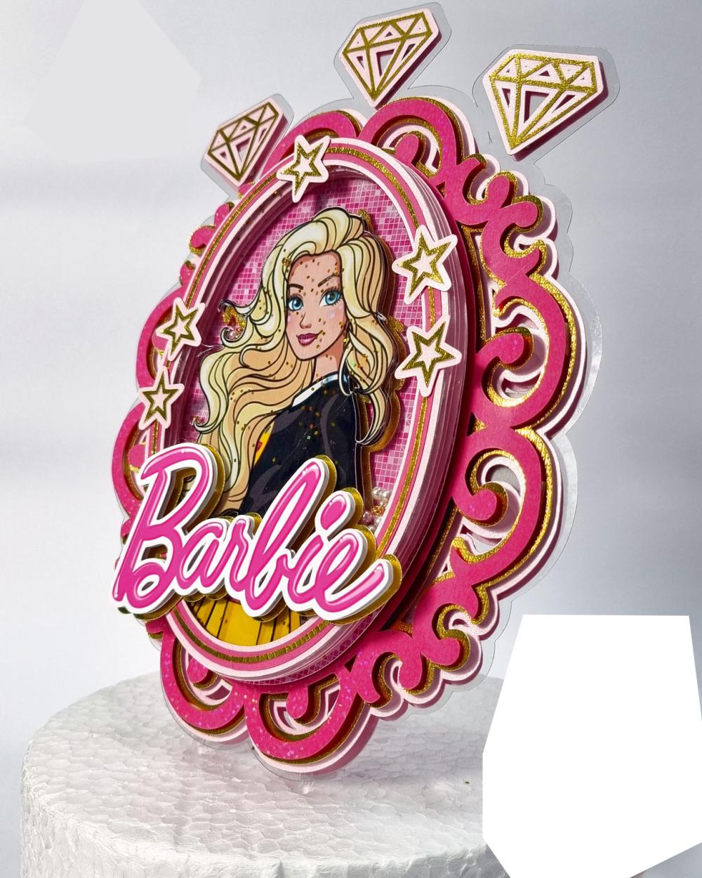 Topo de Bolo Barbie