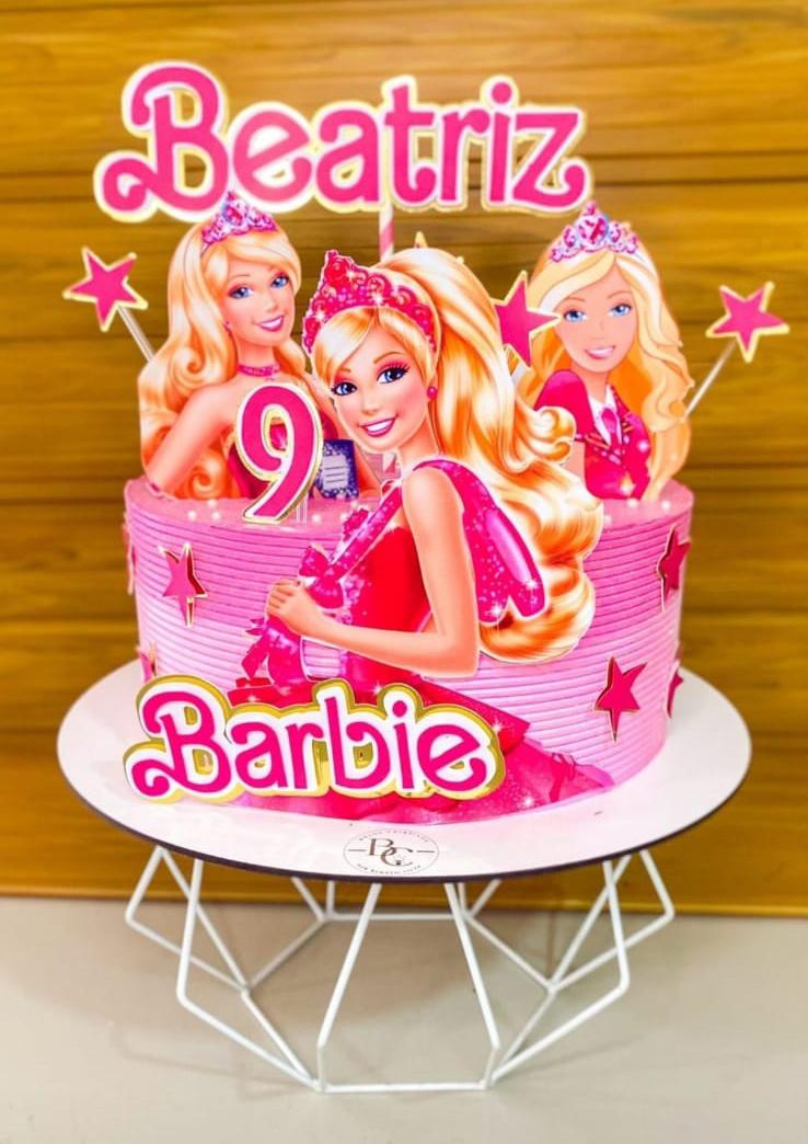 Topo de Bolo Barbie