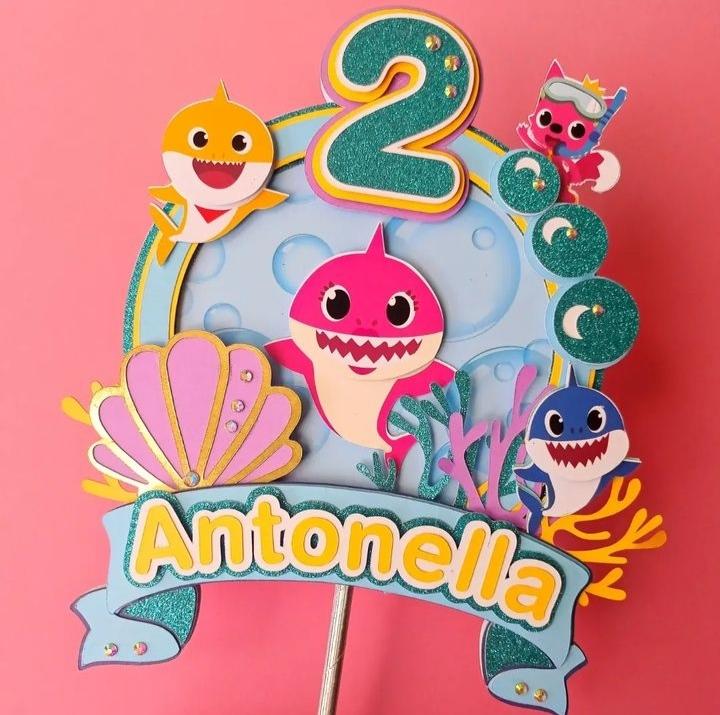 Topo de bolo Baby Shark