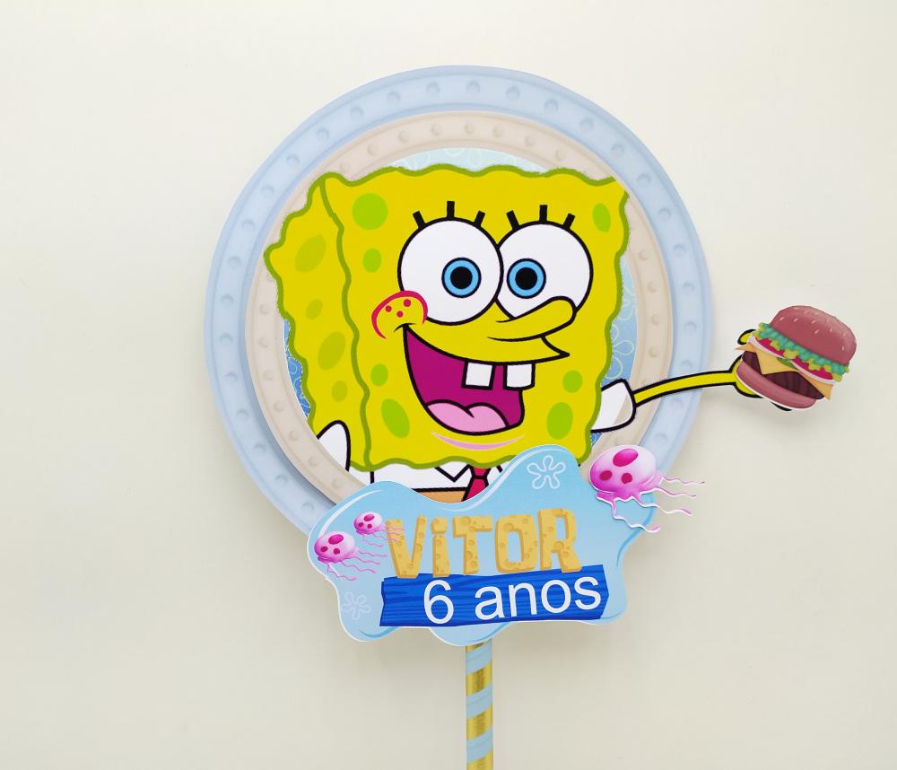 Topo de Bolo Bob Esponja