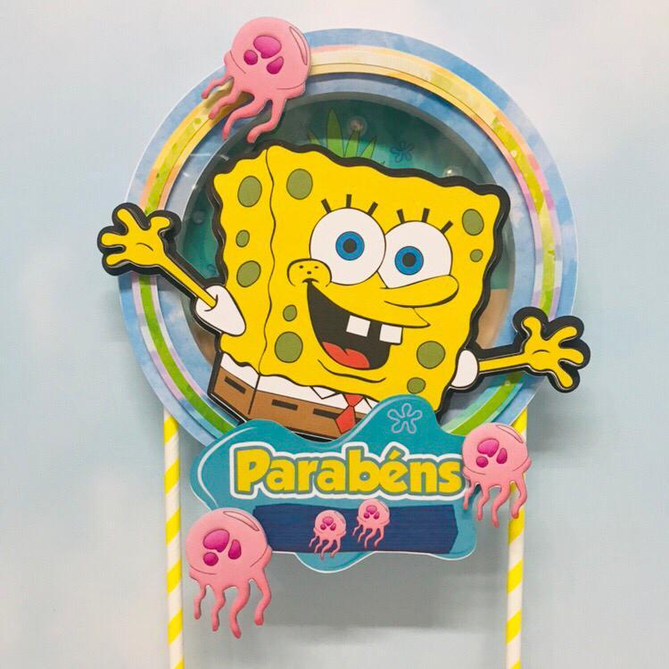 Topo de Bolo Bob Esponja