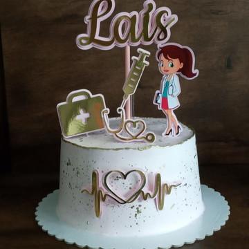 Topo de bolo Médico