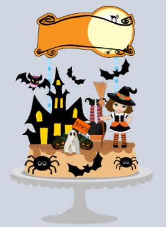 Topo de Bolo Halloween