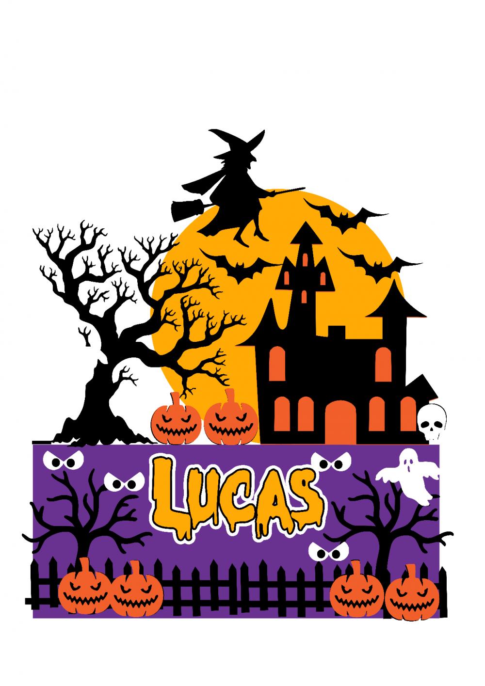 Topo de Bolo Halloween