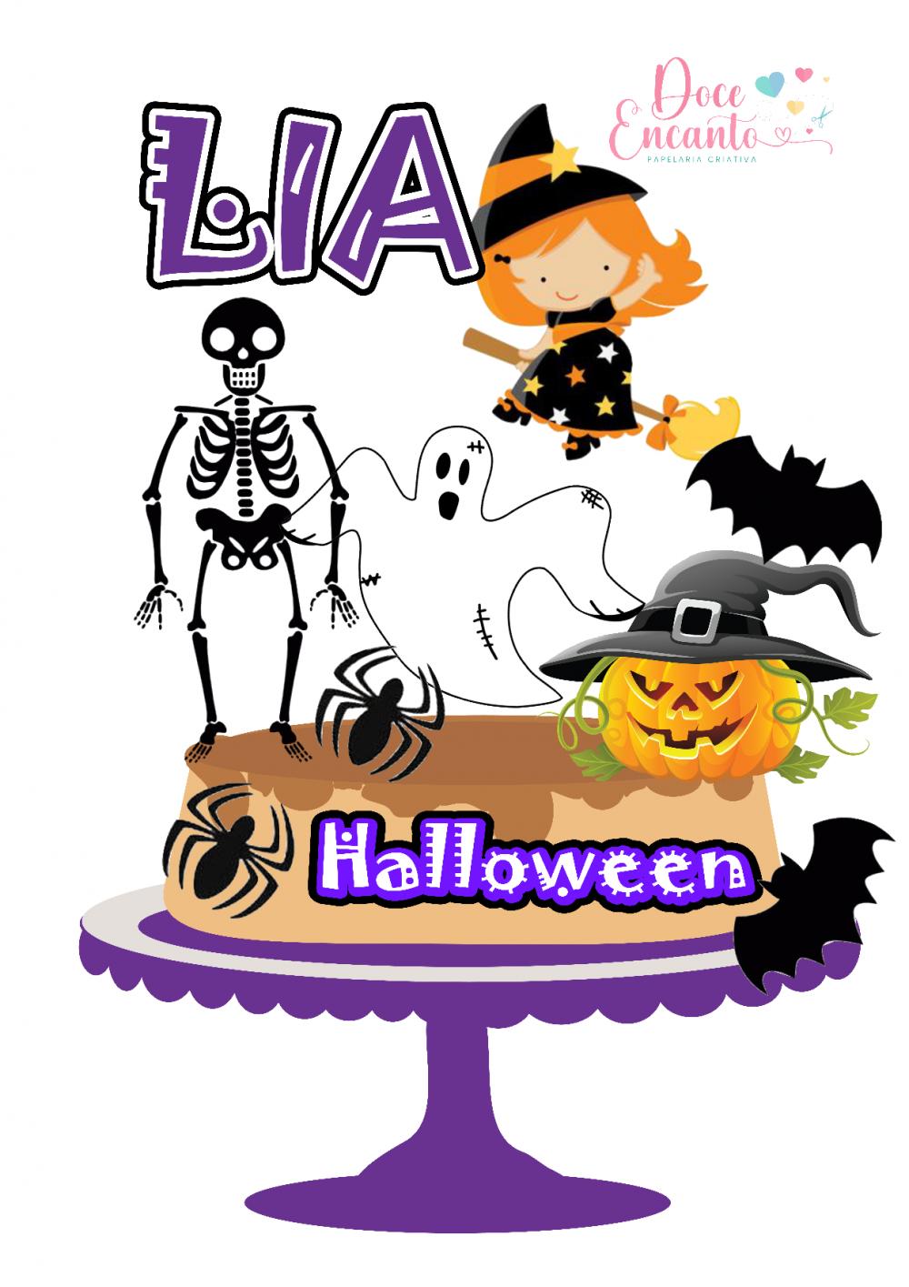 Topo de Bolo Halloween