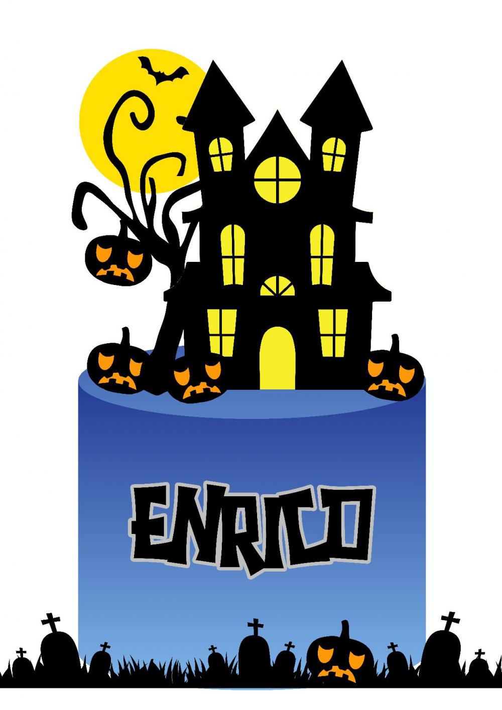 Topo de Bolo Halloween