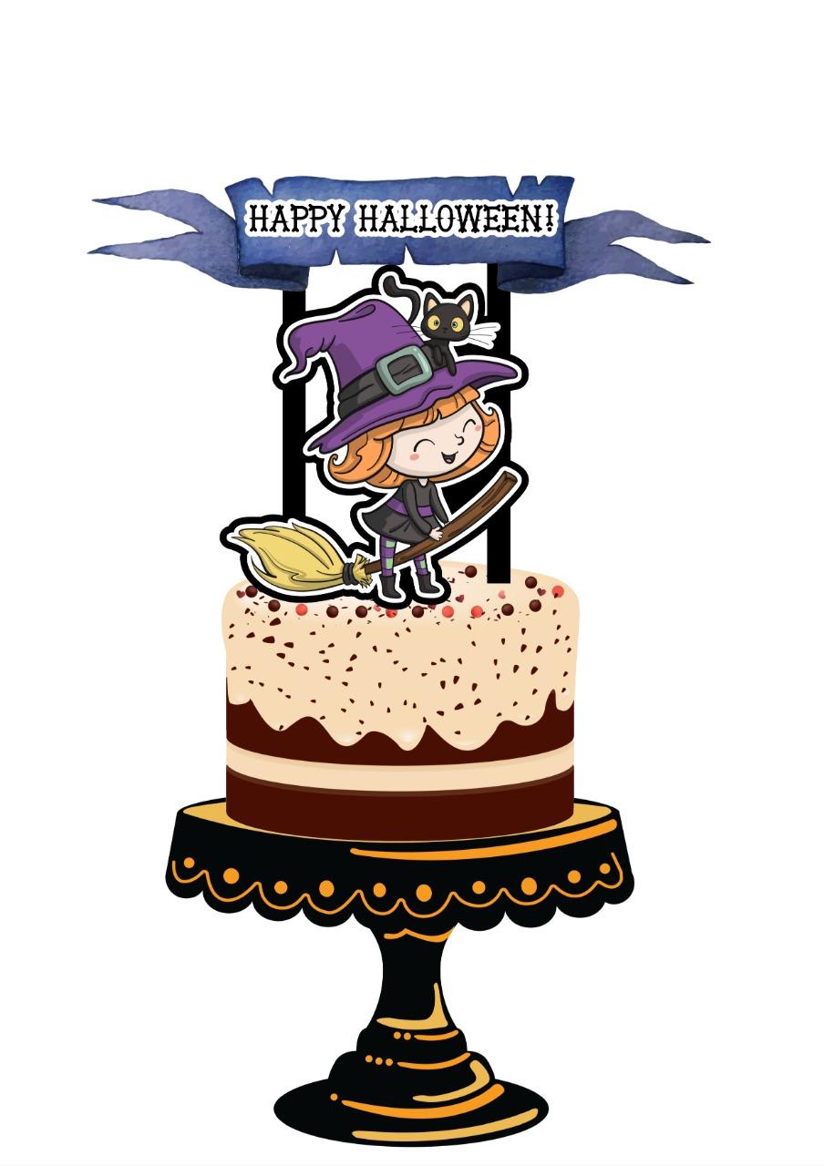 Topo de Bolo Halloween