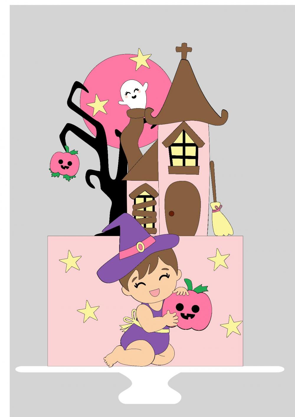 Topo de Bolo Halloween