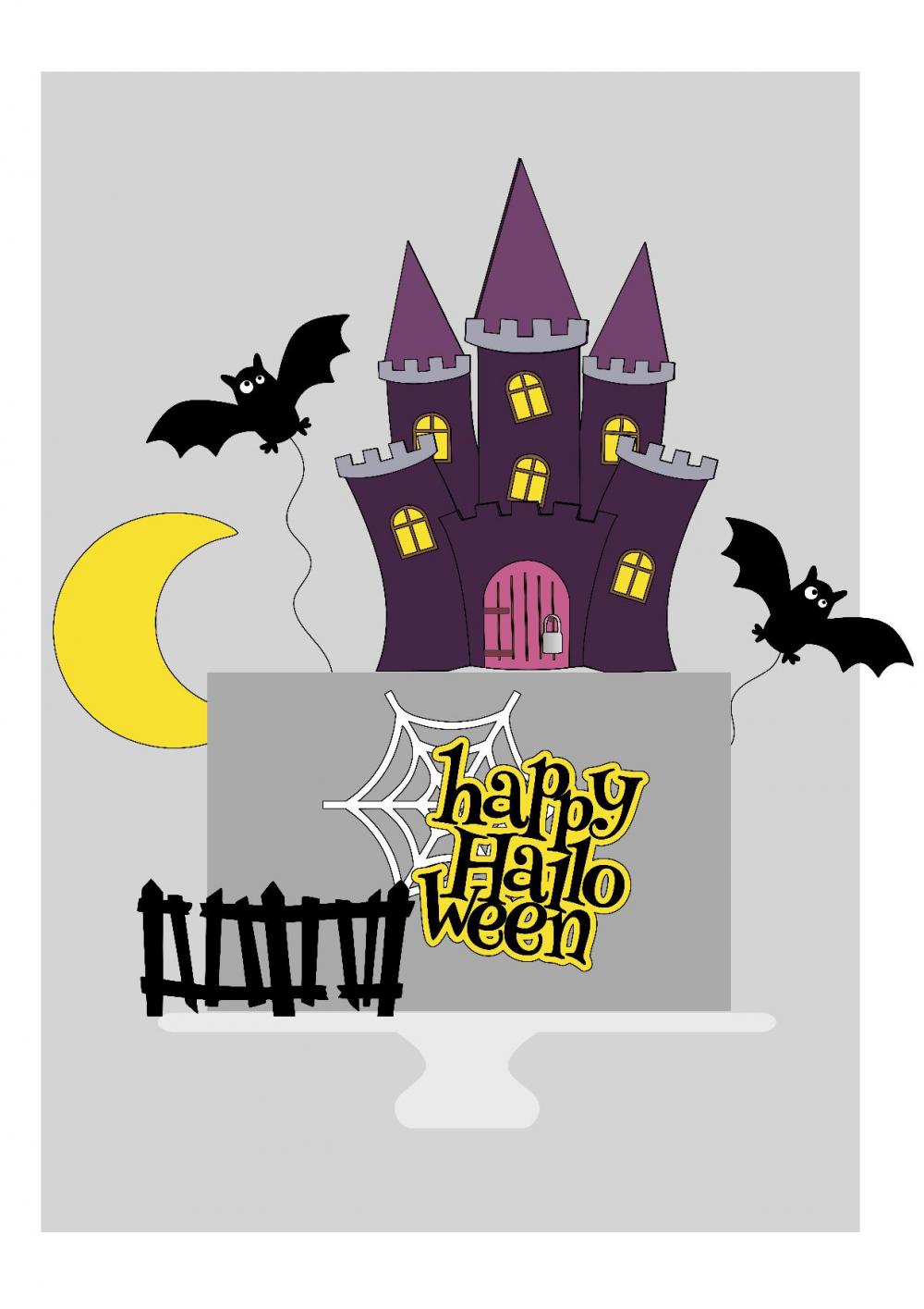 Topo de Bolo Halloween