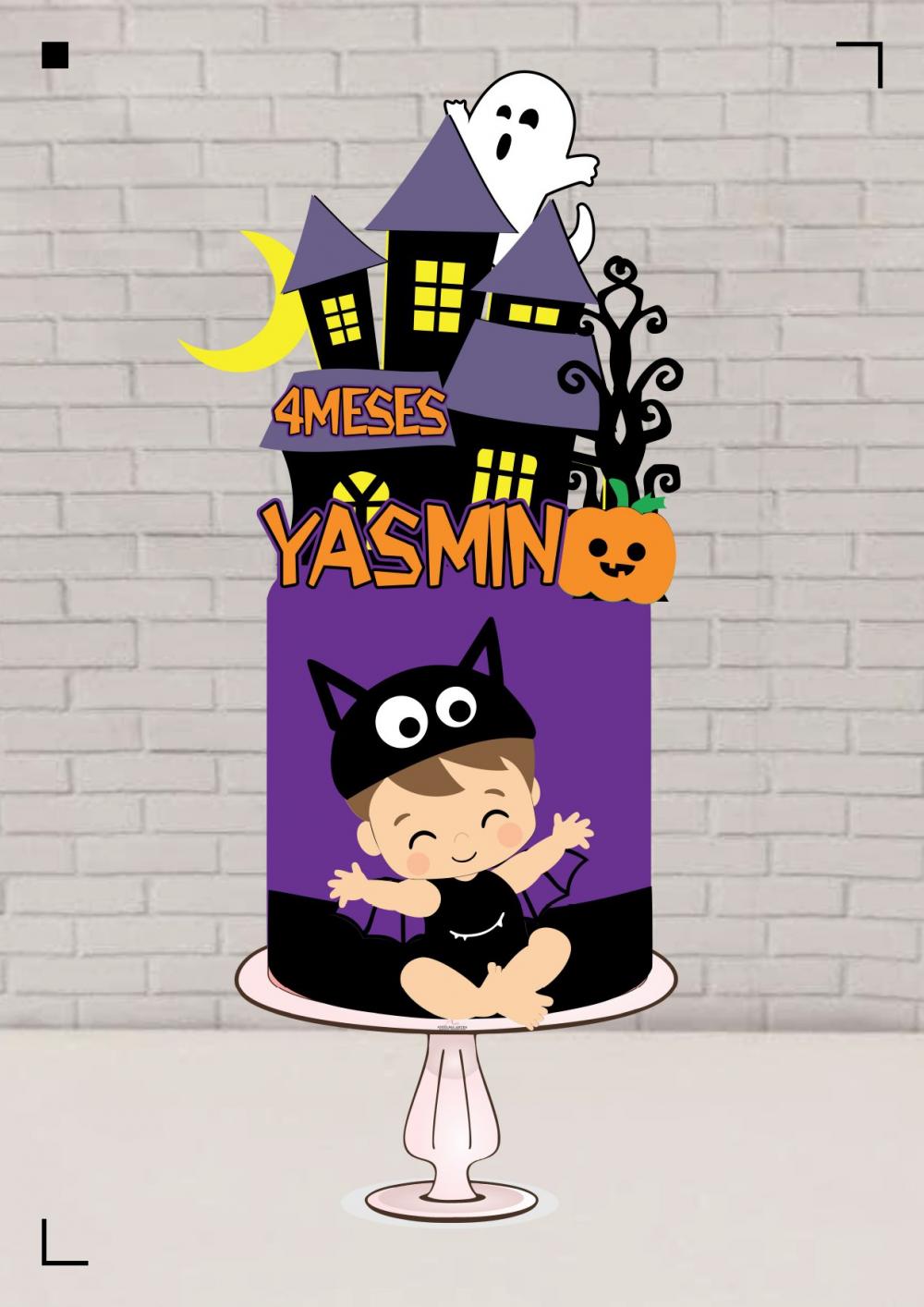 Topo de Bolo Halloween