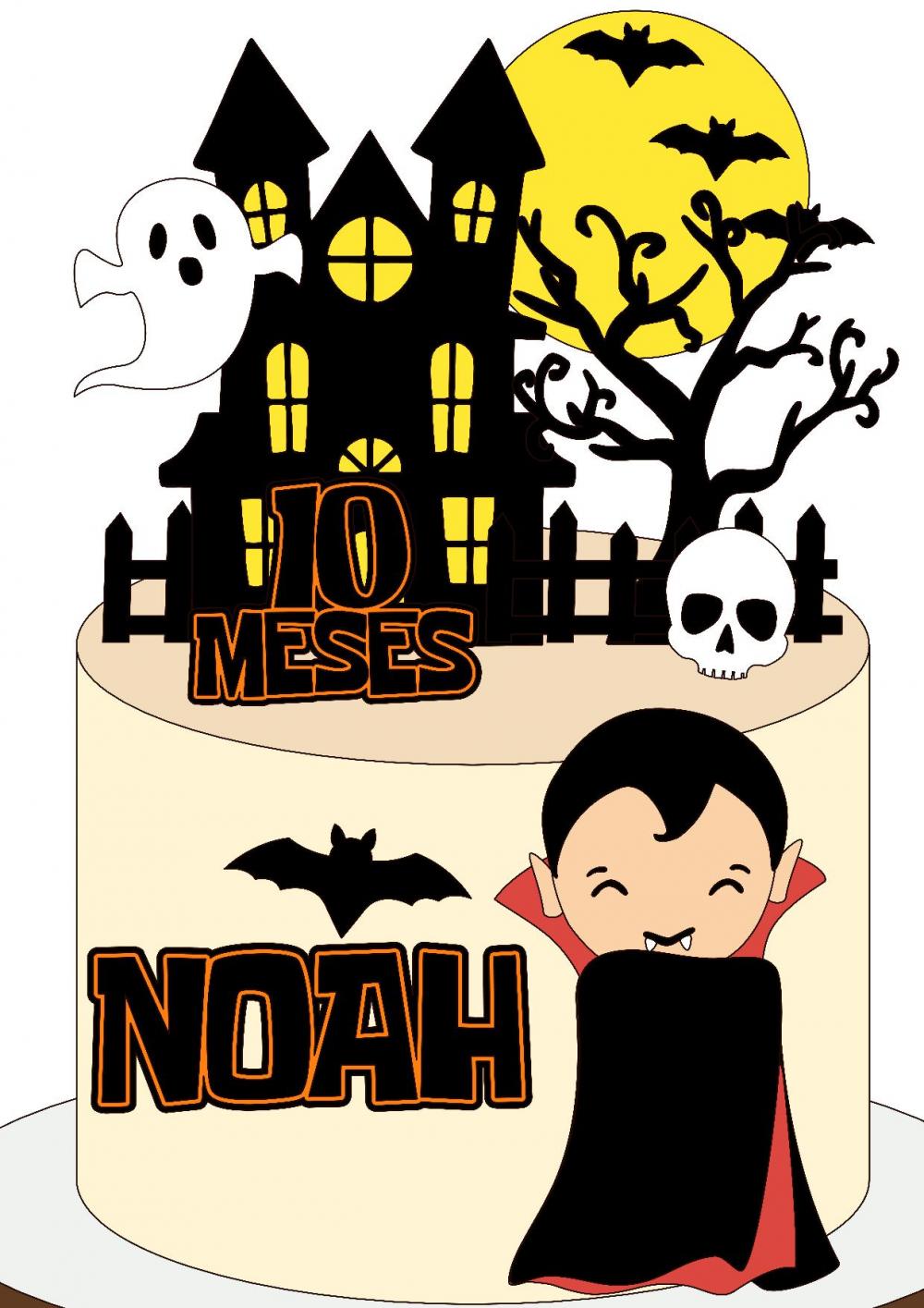 Topo de Bolo Halloween