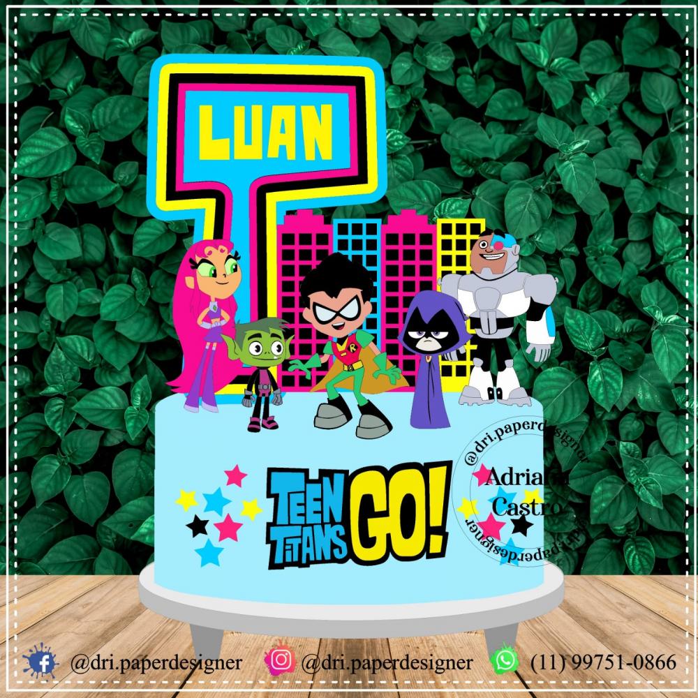 Topo de Bolo Teen Titans