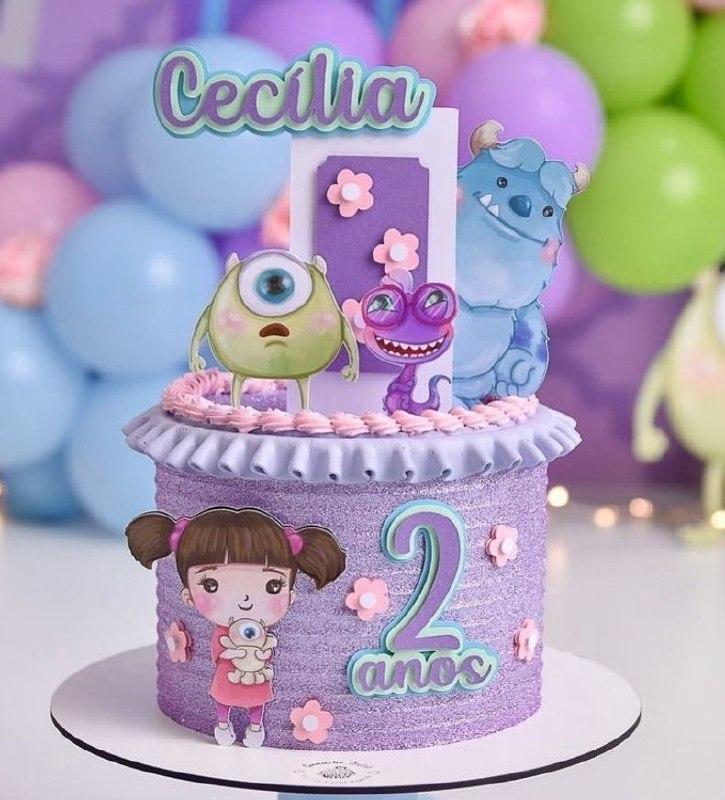 Topo de Bolo Monstros SA