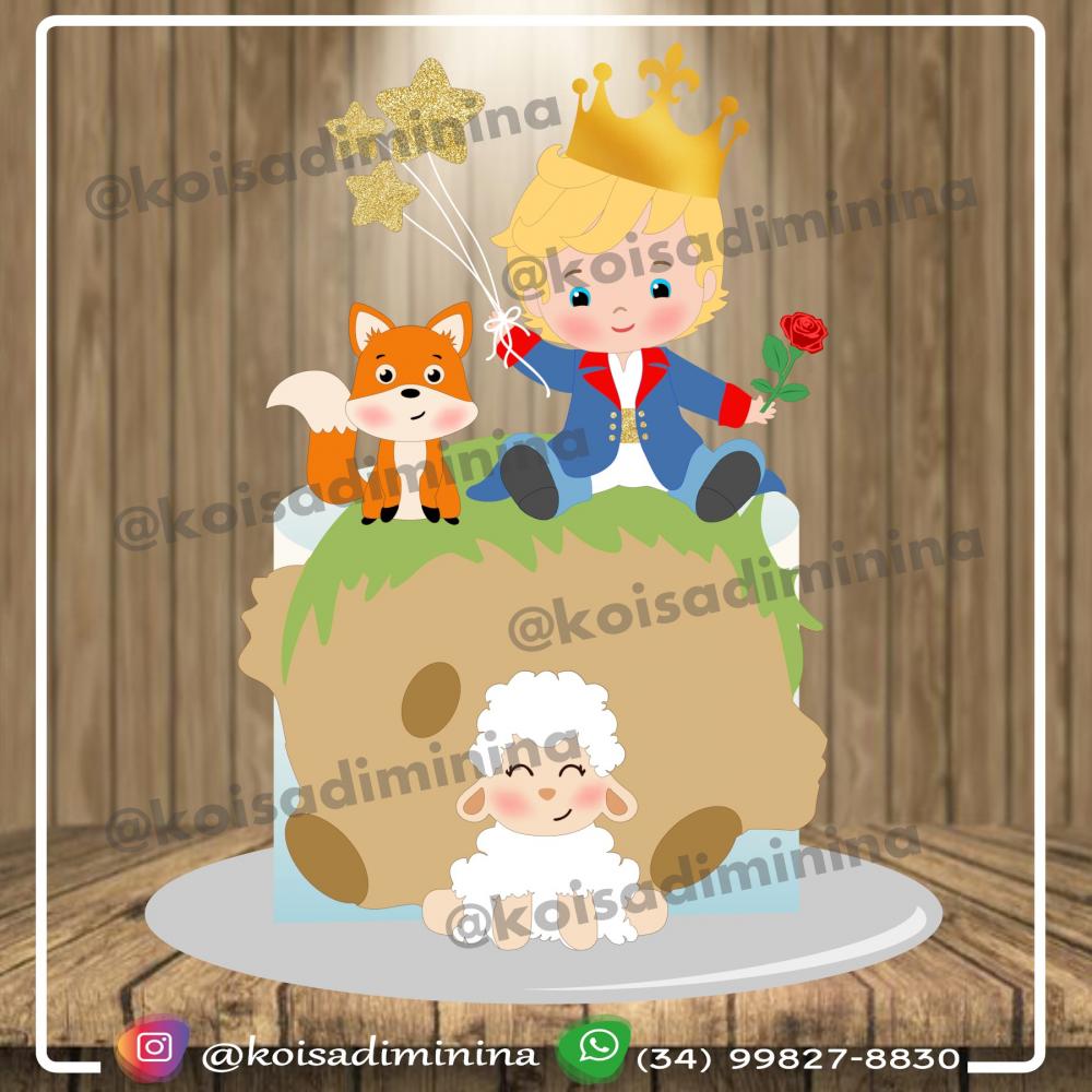 Topo de Bolo Pequeno Principe