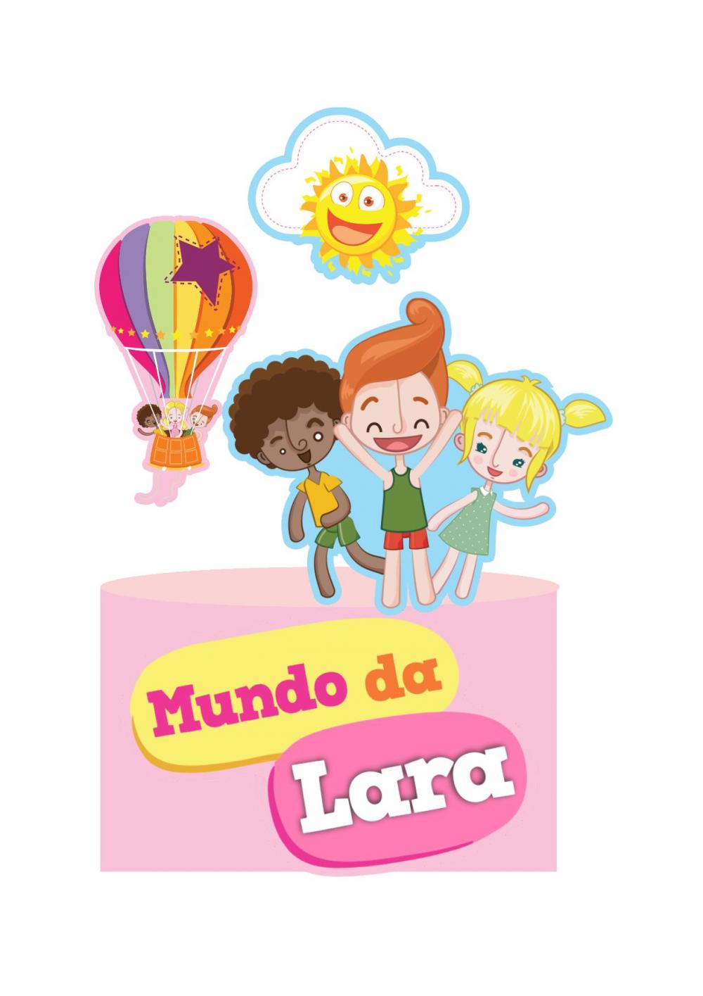 Topo de Bolo Mundo Bita